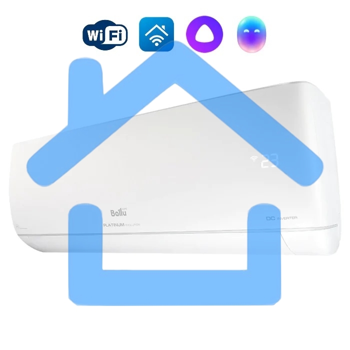 Блок внутренний сплит-системы Ballu BSUI/in-24HN8_23Y инвертор, 24000 BTU, 72 м², 31 дБ, охлаждение, обогрев, осушение, белый