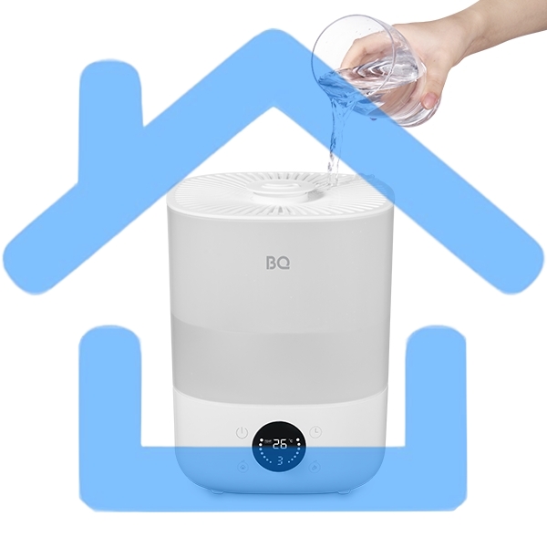 Увлажнитель воздуха BQ HDR1009 белый, ультразвуковой, 25 Вт, 4 л