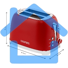 Тостер Galaxy Line GL 2919 900Вт красный