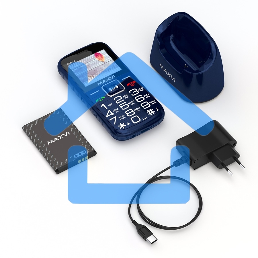 Мобильный телефон Maxvi B5ds up синий