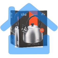 Чайник для плиты LARA LR00-65, нержавейка, матовый, 2,5 л, индукце капс дно, нейлон.ручка