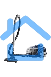 Пылесос BBK BV1901 синий/серый, 400/2200 Вт, уборка сухая, пылесборник контейнер 3 л