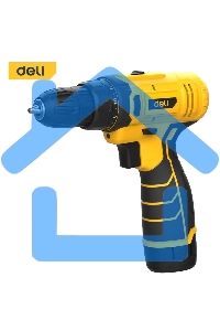 Дрель-шуруповерт Deli DL-DZ12-5A2, Аккумуляторная, 12В, 1 АКБ, Кейс