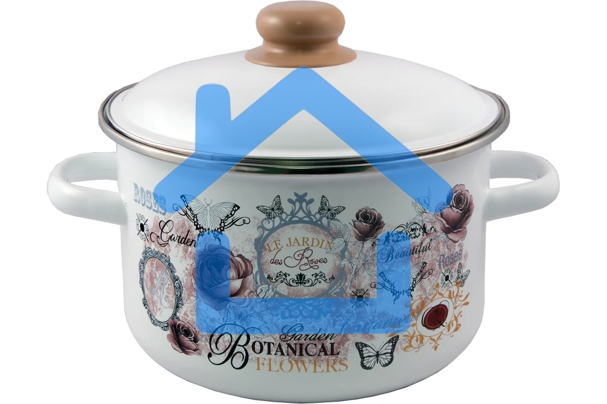 Кастрюля Appetite 1RD161М Roses эмалированная сталь 2 л 60070377