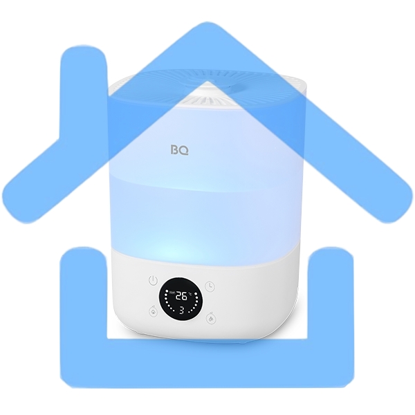 Увлажнитель воздуха BQ HDR1009 белый, ультразвуковой, 25 Вт, 4 л
