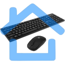 Комплект клавиатура + мышь Оклик S255W клав:черный мышь:черный USB беспроводная Multimedia (1909361)