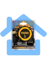 Рулетка 5м х 19мм, автоматич. фиксац., нейлон. покрытие, магнит. зацеп, двухстор. разметка Denzel