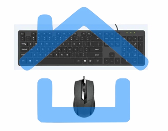 Комплект клавиатура и мышь ABR SW-CMS1052 ( USB, 104 клавиш, 1000 dpi, 1.5м, RU/EN)
