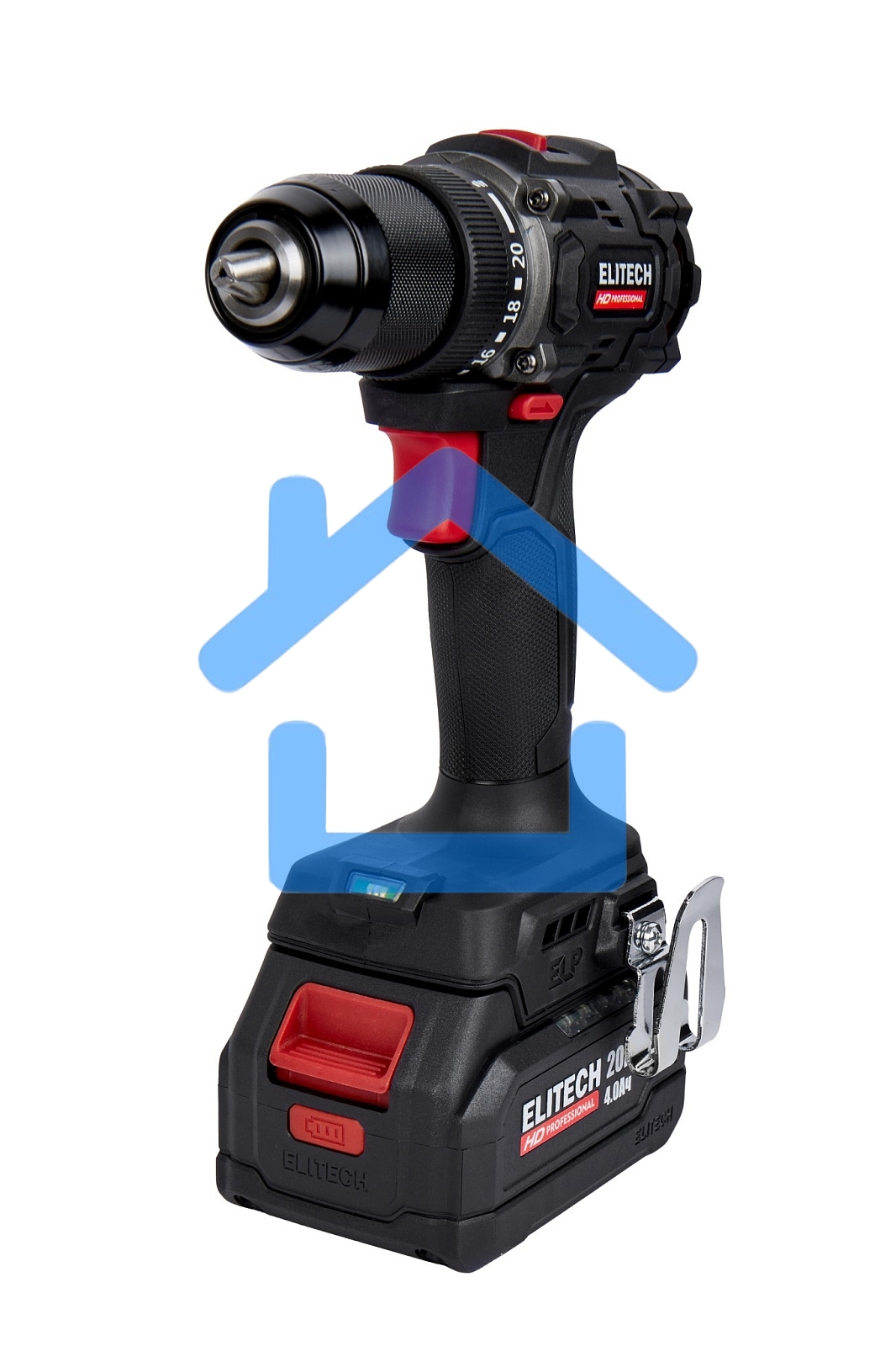 Дрель-шуруповерт Elitech CD 20SL2 (E2201.040.02) 80Вт аккум. патрон:быстрозажимной (кейс в комплекте) (205718)