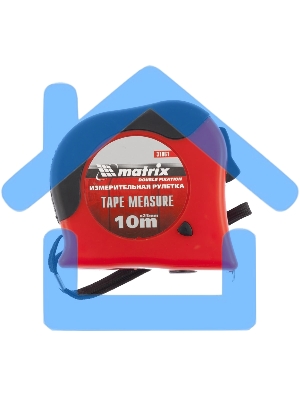 Рулетка Matrix double fixation 10мх25мм обрезиненный корпус двойная плавная фиксация