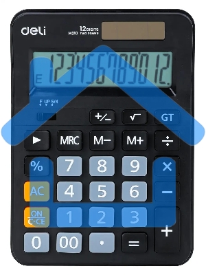 Калькулятор настольный Deli EM210 черный 12-разр.