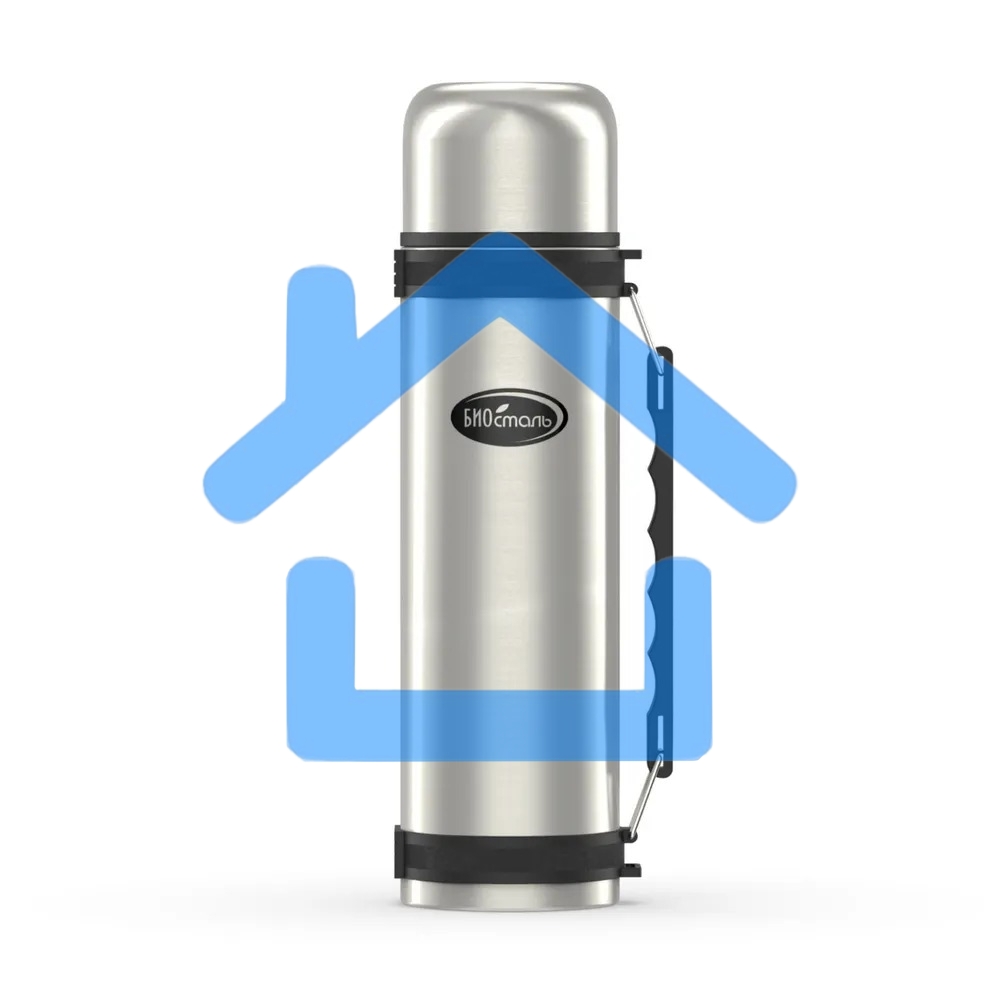 Термос BIOSTAL NG-1800-1 1.8л, универс, нерж., ручка, рем. для переноски, крышка-чашка и доп. пласт. чашка (в уп. 12 шт)