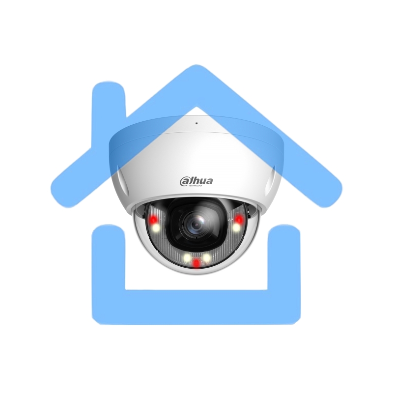 Уличная купольная IP-видеокамера DAHUA DH-IPC-HDBW2449EP-S-IL-0360B Smart Dual Light с ИИ 4Мп, 1/2.9” CMOS, объектив 3.6мм, видеоаналитика, ИК до 30м, LED до 30м, IP67, корпус: металл