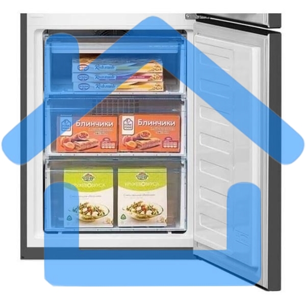 Холодильник Beko B1RCNK272G серый, двухкамерный 163/76л морозилка снизу