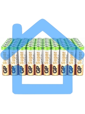 Батарея GP Super 15A50/10HR-2CRVS60 AA (промо:50+10) (60шт) спайка