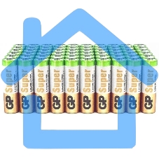 Батарея GP Super 15A50/10HR-2CRVS60 AA (промо:50+10) (60шт) спайка Батарея GP Super 15A50/10HR-2CRVS60 AA (промо:50+10) (60шт) спайка