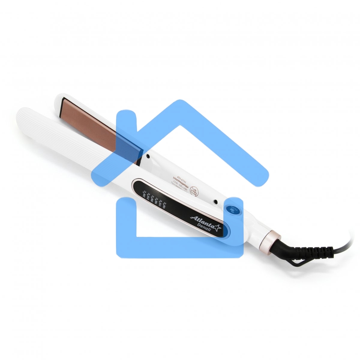 Выпрямитель для волос Atlanta ATH-6741 (белый)