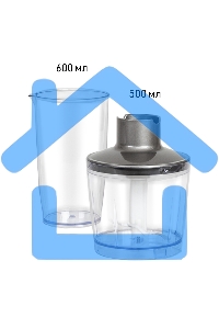 Блендер погружной JVC JK-HB5021 1200 ватт, регулировка скорости, режим ТУРБО, светодиодная подсветка