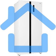 Холодильник Nordfrost RFS 480D NFW белый двухкамерный Side-by-Side 271/165 л морозилка сбоку