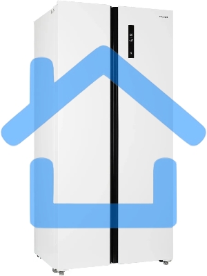 Холодильник Nordfrost RFS 480D NFW белый двухкамерный Side-by-Side 271/165 л морозилка сбоку