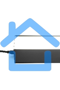 Светильник светодиодный FERON AL4035 ДПО-48вт 4000К 5760Лм линейный рассеиватель матовый в алюминиевом корпусе черный