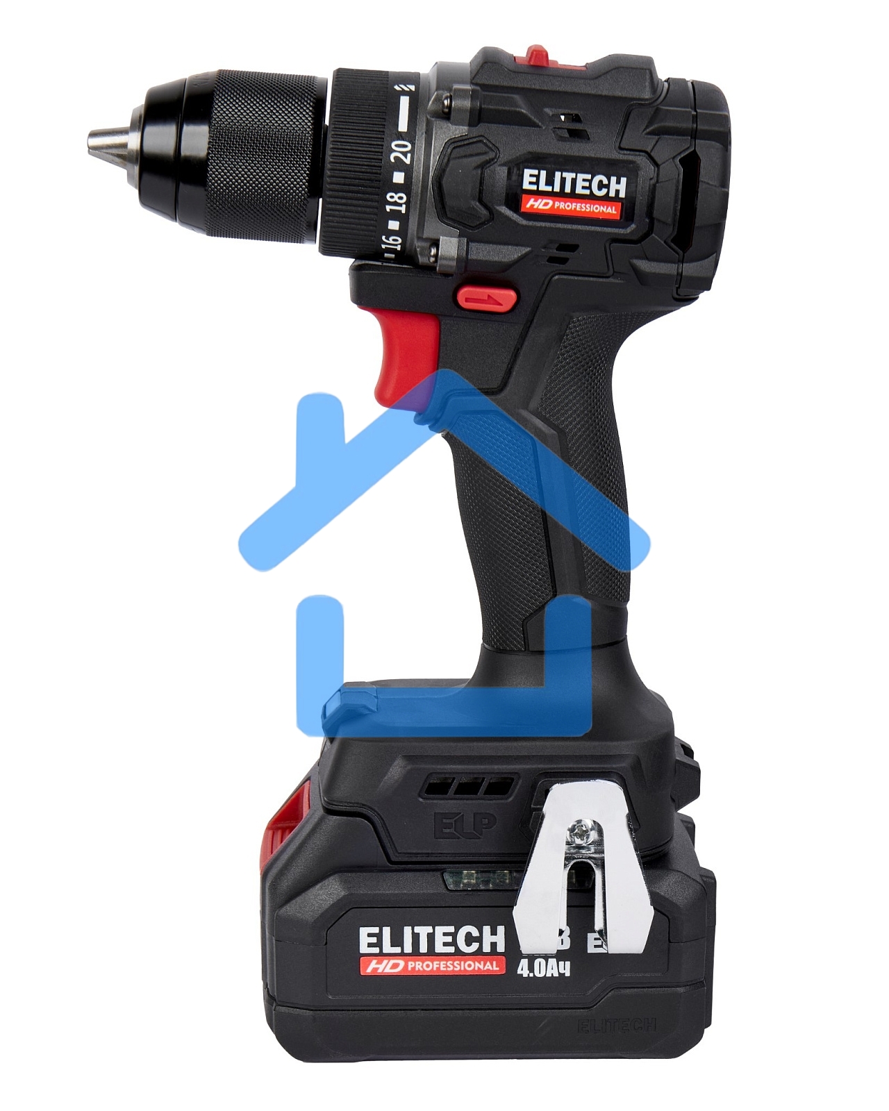 Дрель-шуруповерт Elitech CD 20SL2 (E2201.040.02) 80Вт аккум. патрон:быстрозажимной (кейс в комплекте) (205718)