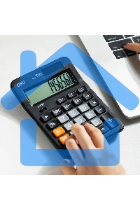 Калькулятор настольный Deli EM210 черный 12-разр.