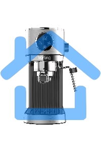 Кофеварка рожковая Korting KCM 1001 EX нержавеющая сталь, молотый, 1.2 л, 1350 Вт, 20 бар