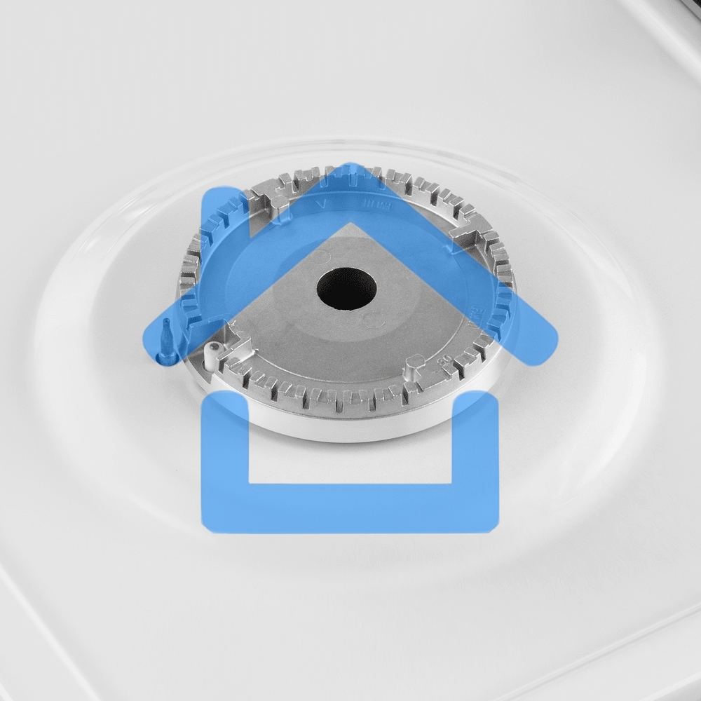 Плита газовая Maunfeld MGC50GCW08D белый, конфорок 4 шт, духовка 59 л, 50 см x 89 см x 65 см