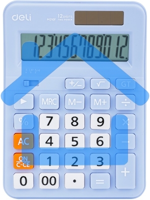 Калькулятор настольный Deli EM210FBLUE синий 12-разр.