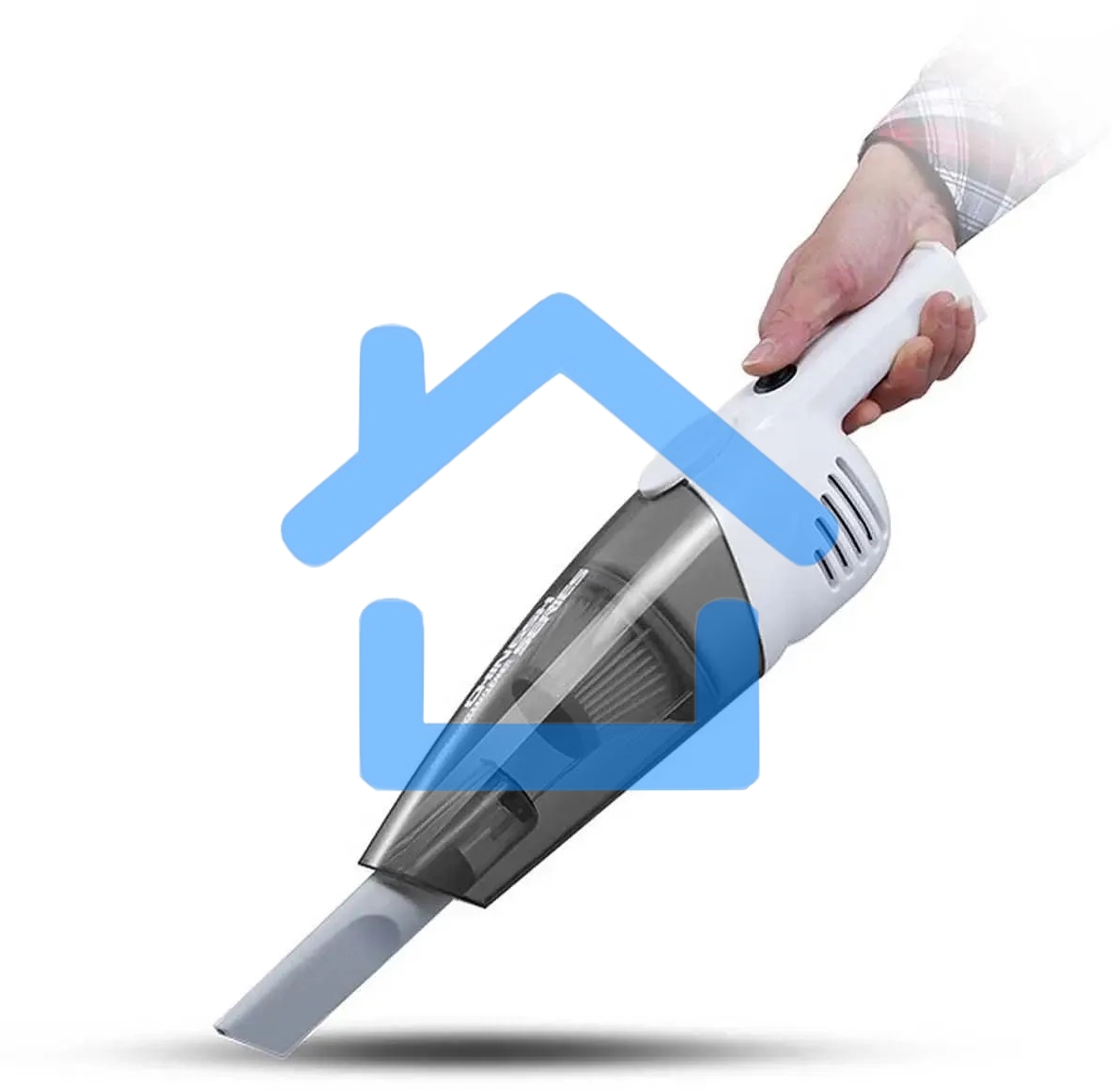 Пылесос вертикальный Deerma DX118C белый/серый, питание от сети, 140 Вт, уборка сухая, пылесборник 1.2 л