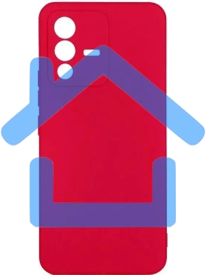 Чехол (клип-кейс) DF vCase-07 для Vivo V23 красный