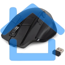 Мышь беспроводная Oklick 502MW черный, 2400 dpi, радиоканал, Bluetooth, USB, кнопки - 9