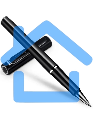 Ручка роллер Deli S87BLACK черный, d=0.5мм, черные чернила