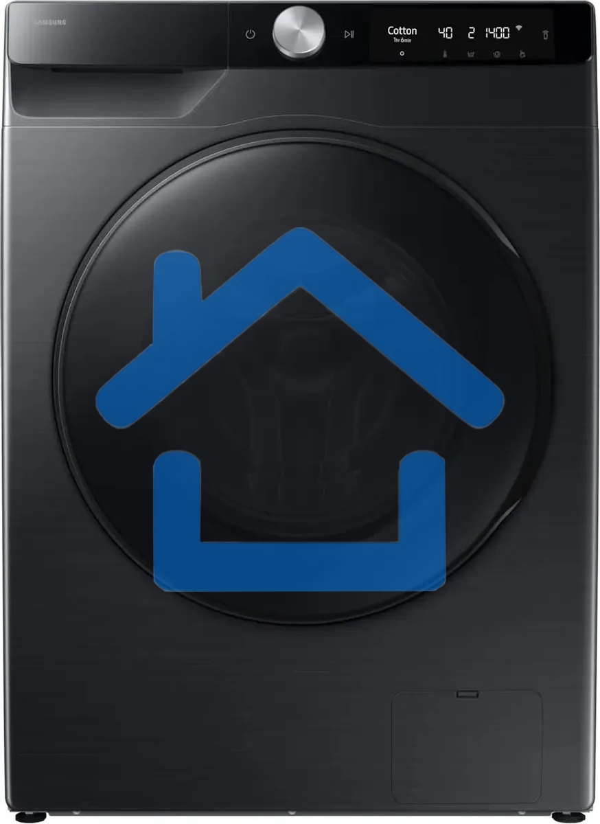 Стирально-сушильная машина Samsung WD11DG6B85BBLP черный, загрузка фронтальная 11 кг, 1400 об/мин, класс: A