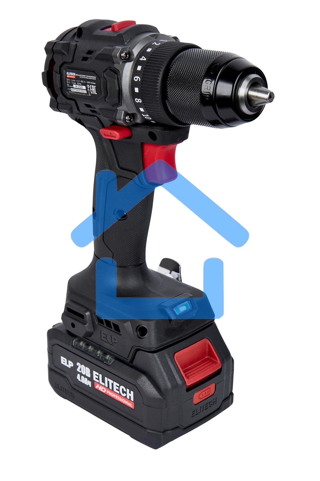 Дрель-шуруповерт Elitech CD 20SL2 (E2201.040.02) 80Вт аккум. патрон:быстрозажимной (кейс в комплекте) (205718)