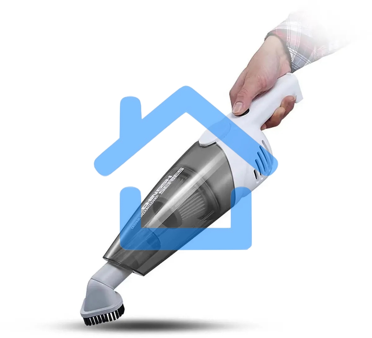 Пылесос вертикальный Deerma DX118C белый/серый, питание от сети, 140 Вт, уборка сухая, пылесборник 1.2 л