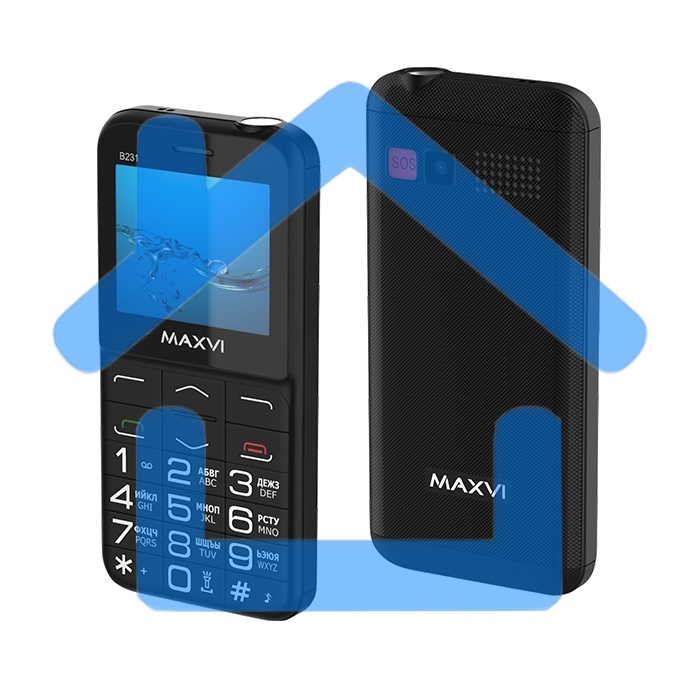 Мобильный телефон Maxvi B231 черный