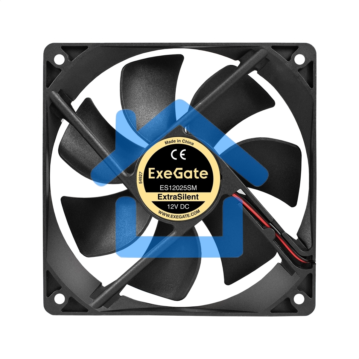 Вентилятор для корпуса ExeGate ExtraSilent ES12025SM черный, 120 мм, 1400 об/мин, 24 дБ, 2 pin