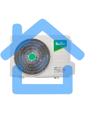 Блок наружный сплит-системы Ballu BSNI/out-10HN8 инвертор, 10000 BTU, 26 м², охлаждение, обогрев, осушение