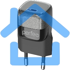 Сетевое зарядное устройство с разъемом PERFEO TYPE-C, GaN, 20W, черный (I4650)