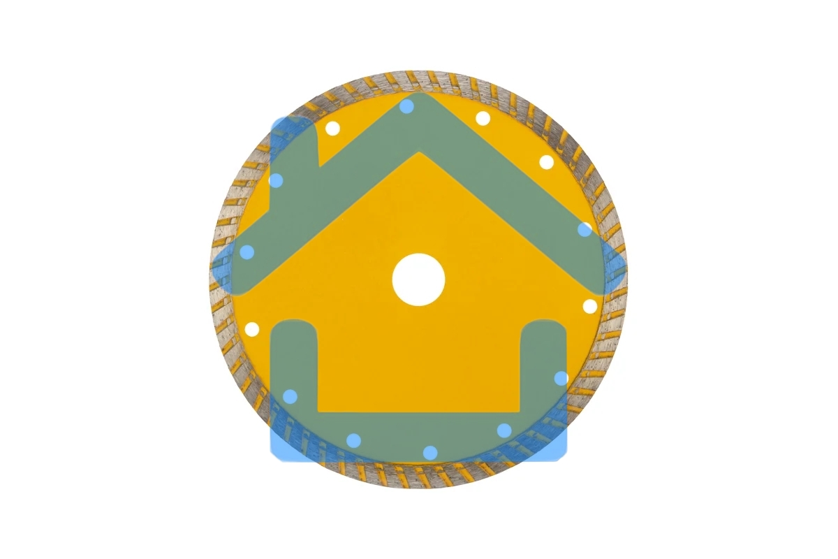 Диск алмазный отрезной Turbo 180x22.2 мм Kranz 