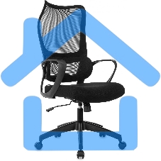 Кресло руководителя Бюрократ Sigma 2 черный сетка/ткань крестов. пластик