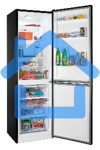 Холодильник Nordfrost NRB 152 B черный двухкамерный 205/115 л морозилка снизу, капельная система