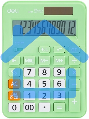 Калькулятор настольный Deli EM210FGREEN зеленый 12-разр.