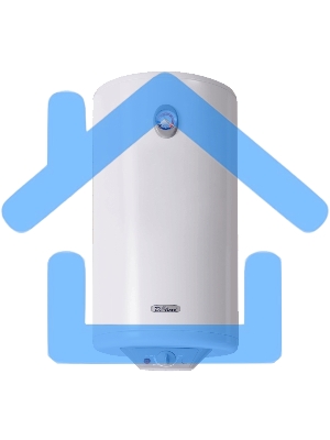 Водонагреватель De Luxe 3W50V1 Объем 50л,мощность 1,5квт,нагрев 2ч, вес 18кг, высота 733,диаметр 360мм.