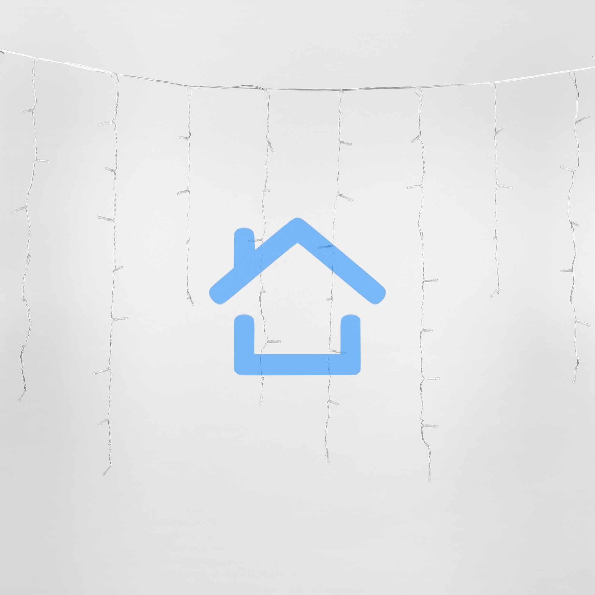 Бахрома светодиодная с эффектом мерцания 2м Соединяемая 100 светодиодов Разноцветный свет Провод прозрачный ULD-B2007-100/TTK MULTI IP44