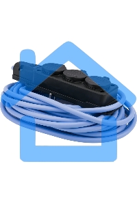 Удлинитель морозостойкий Gembird PC-3GF-R-10(IP) черный/синий, 10 м, 3 розетки, 3500 Вт