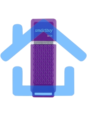 Флешка USB Smartbuy R/W Quartz series Violet (SB32 GbQZ-V), 32 Gb, USB 2.0, R/W 25/15, фиолетовый