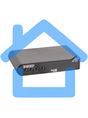 Ресивер эфирный цифровой DVB-T2 HD HD-555 пластик, дисплей, Эфир